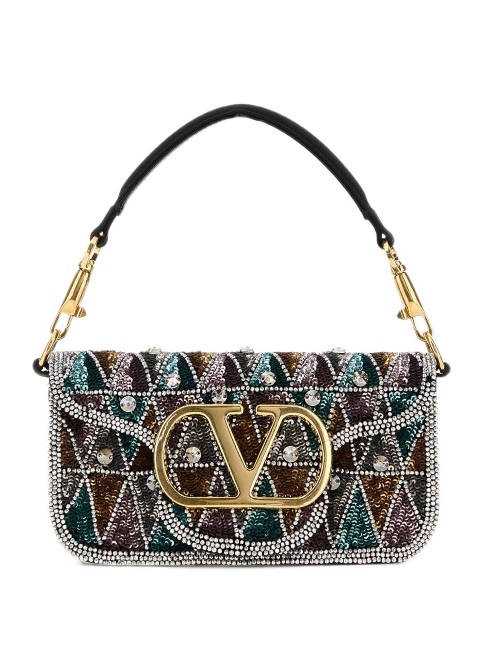 Valentino Garavani Women Locò Embroidered Small Shoulder Bag VALENTINO GARAVANI