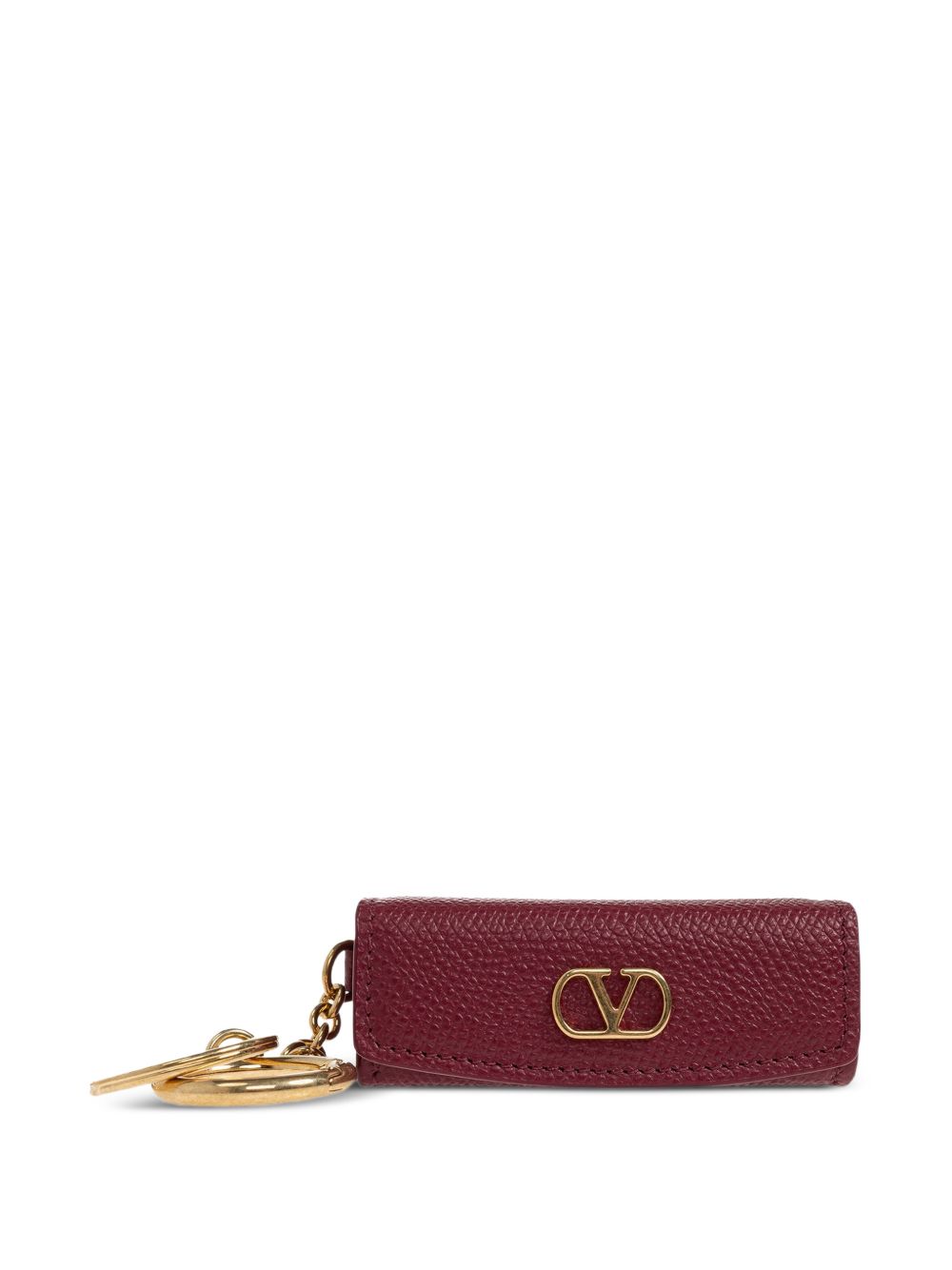 Valentino Garavani Women Vlogo Signature Leather Lipstick Keychain VALENTINO GARAVANI