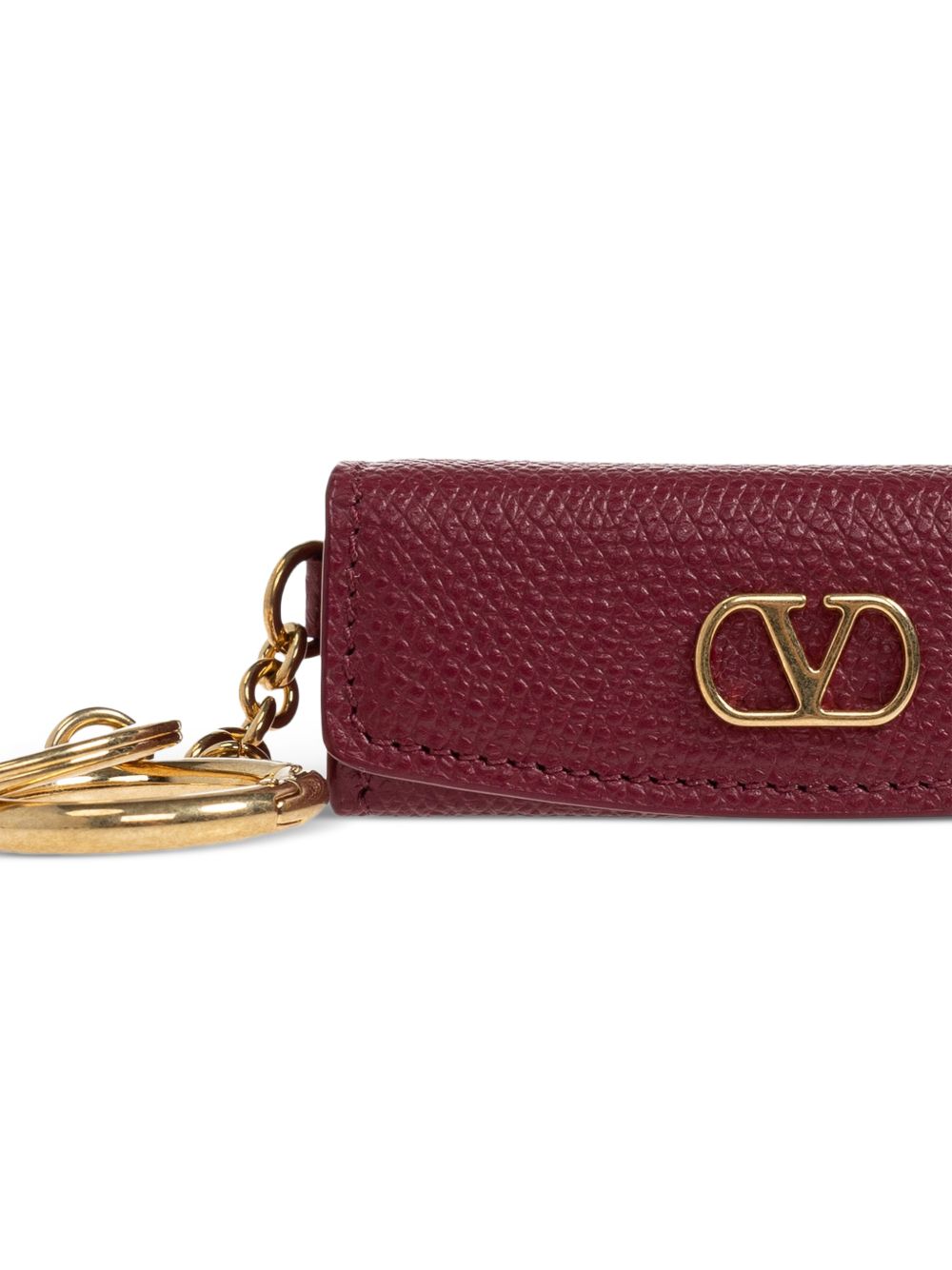 Valentino Garavani Women Vlogo Signature Leather Lipstick Keychain VALENTINO GARAVANI