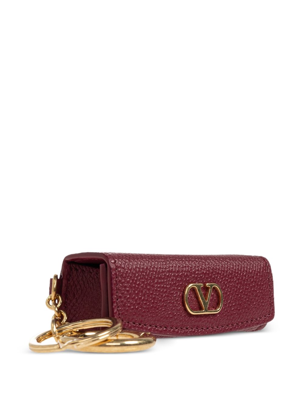 Valentino Garavani Women Vlogo Signature Leather Lipstick Keychain VALENTINO GARAVANI
