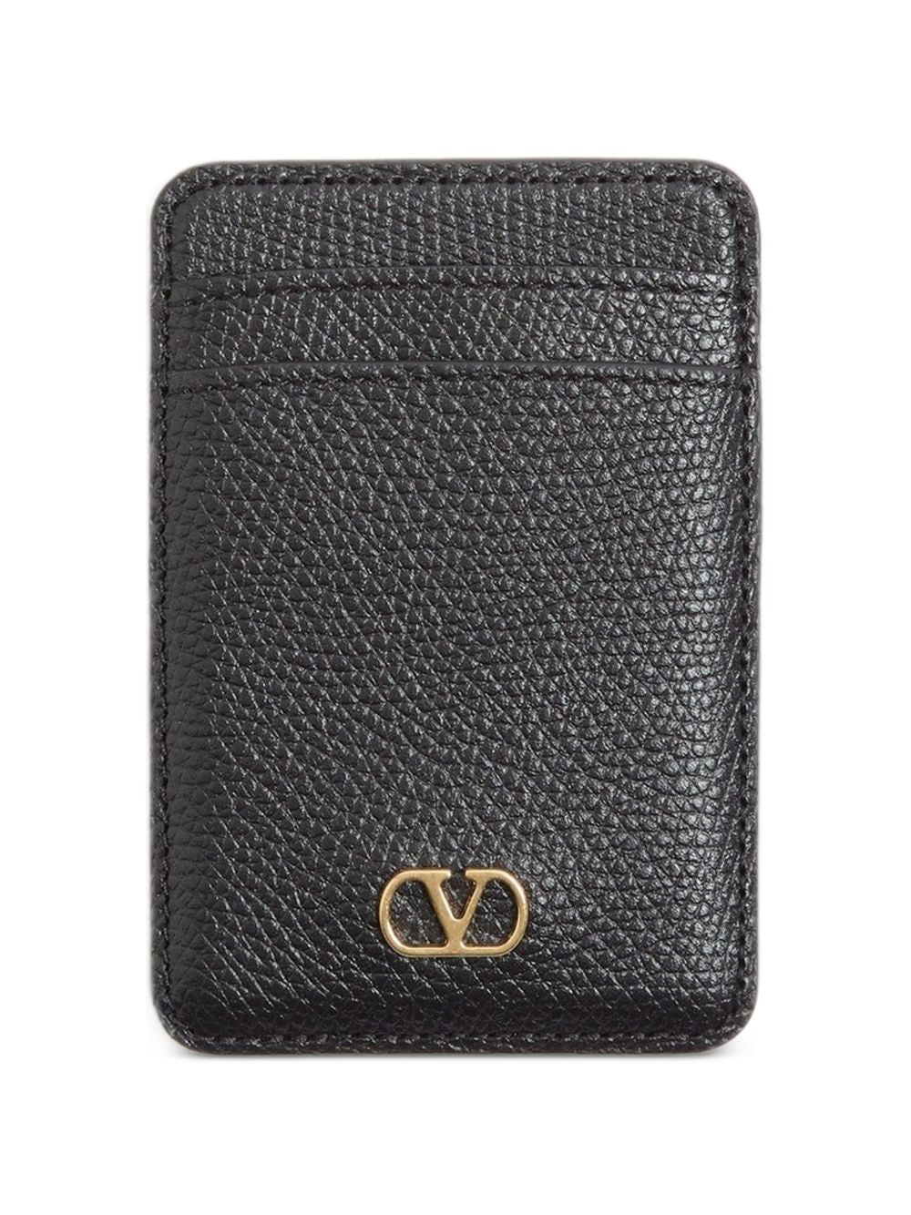 Valentino Garavani Women Vlogo Signature Leather Card Case VALENTINO GARAVANI
