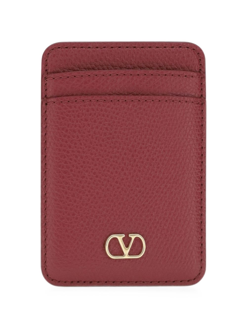 Valentino Garavani Women Vlogo Signature Leather Card Case VALENTINO GARAVANI
