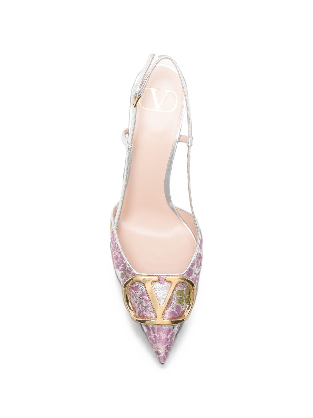 Valentino Garavani Women Vlogo Signature Embroidered Slingback Pumps VALENTINO GARAVANI