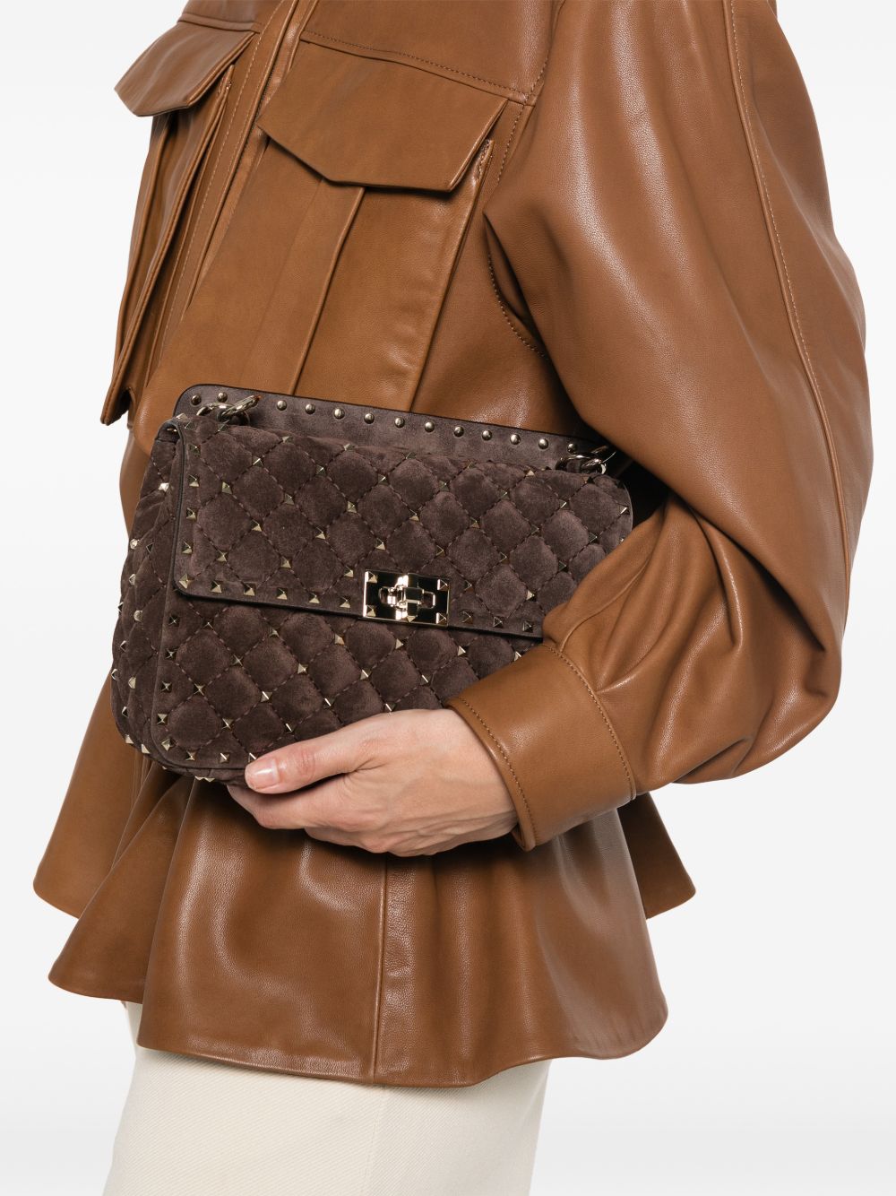 Valentino Garavani Women Rockstud Spike Medium Leather Shoulder Bag VALENTINO GARAVANI