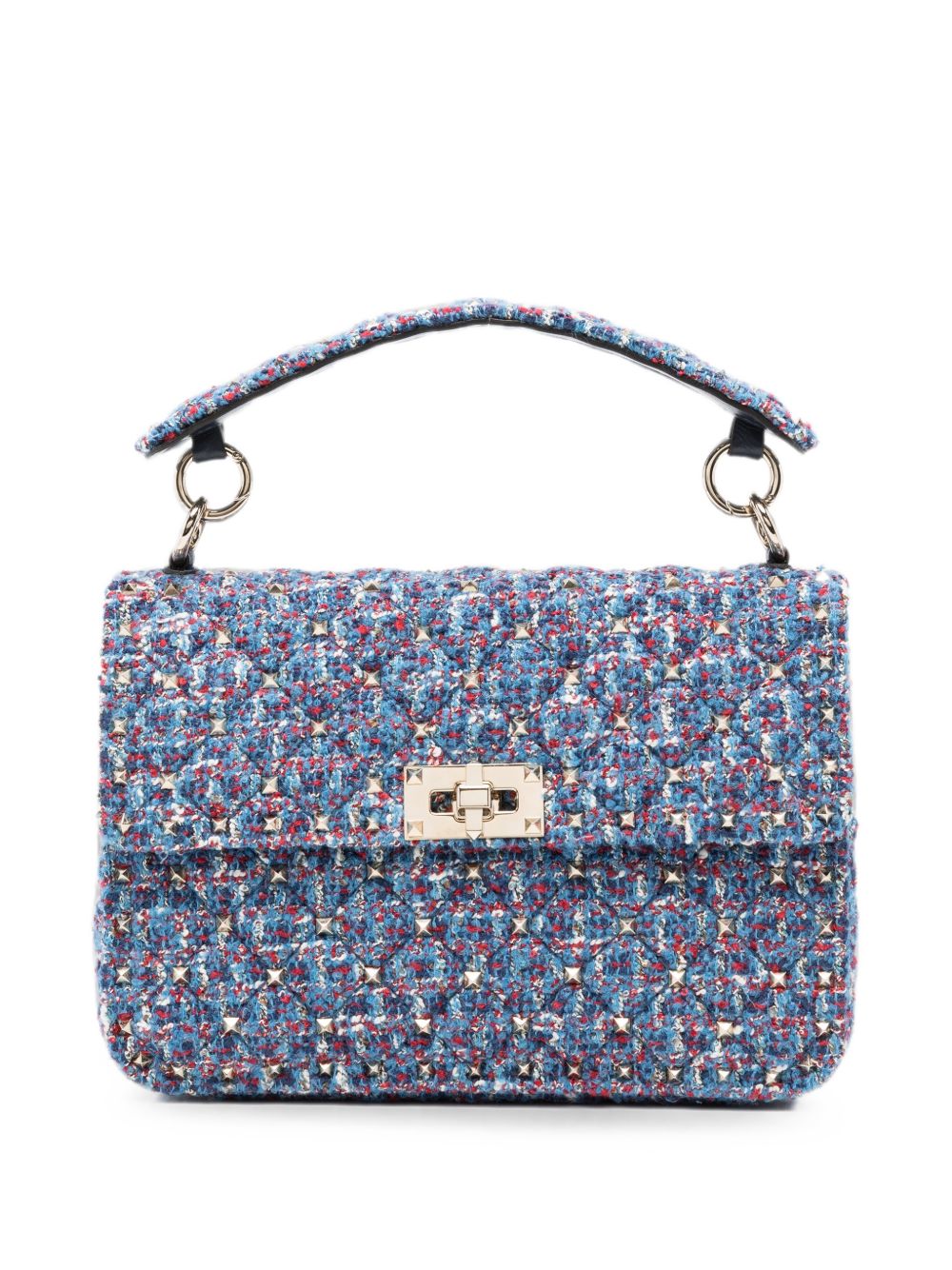 Valentino Garavani Women Rockstud Spike Medium Tweed Shoulder Bag VALENTINO GARAVANI