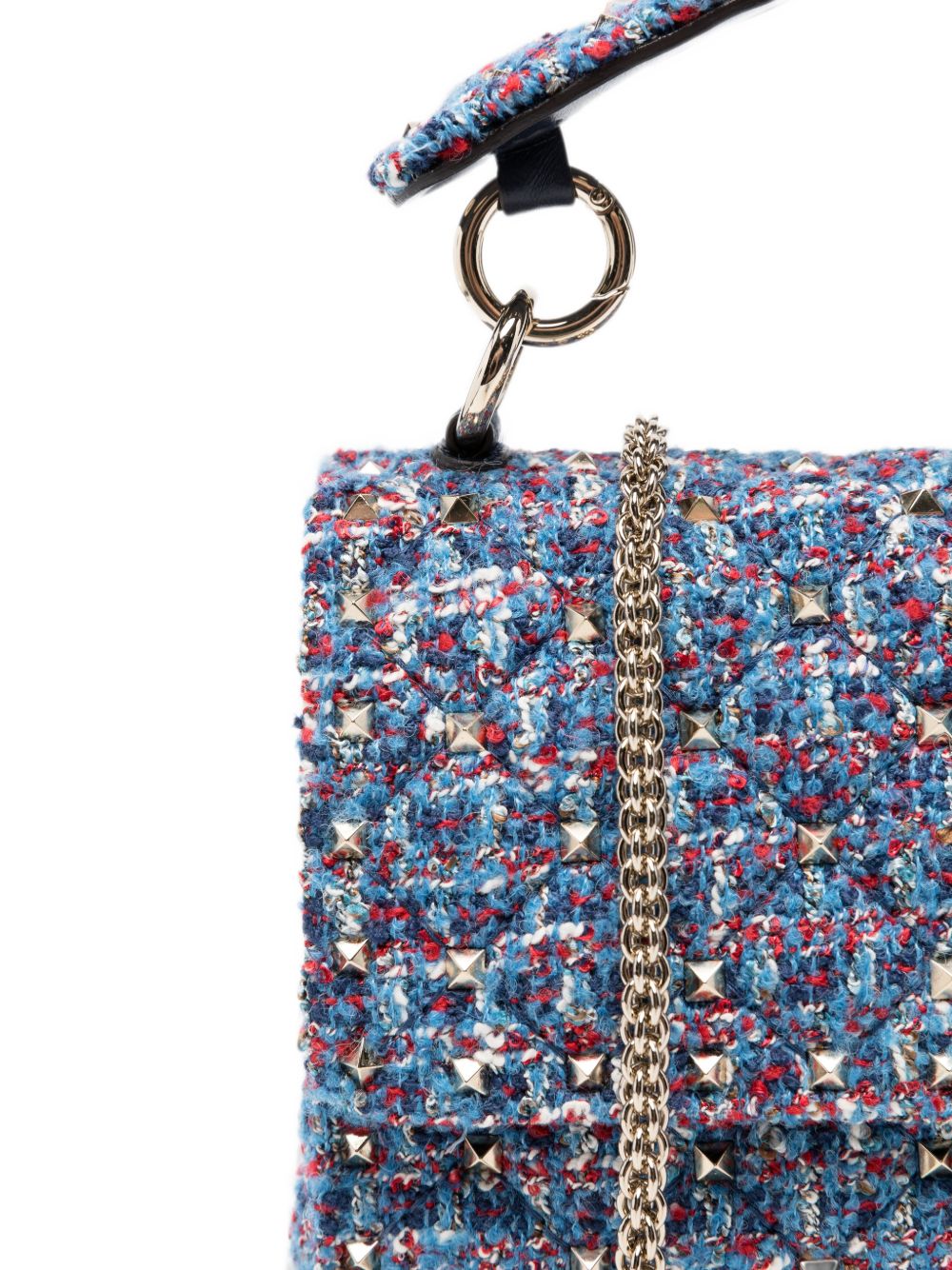 Valentino Garavani Women Rockstud Spike Medium Tweed Shoulder Bag VALENTINO GARAVANI