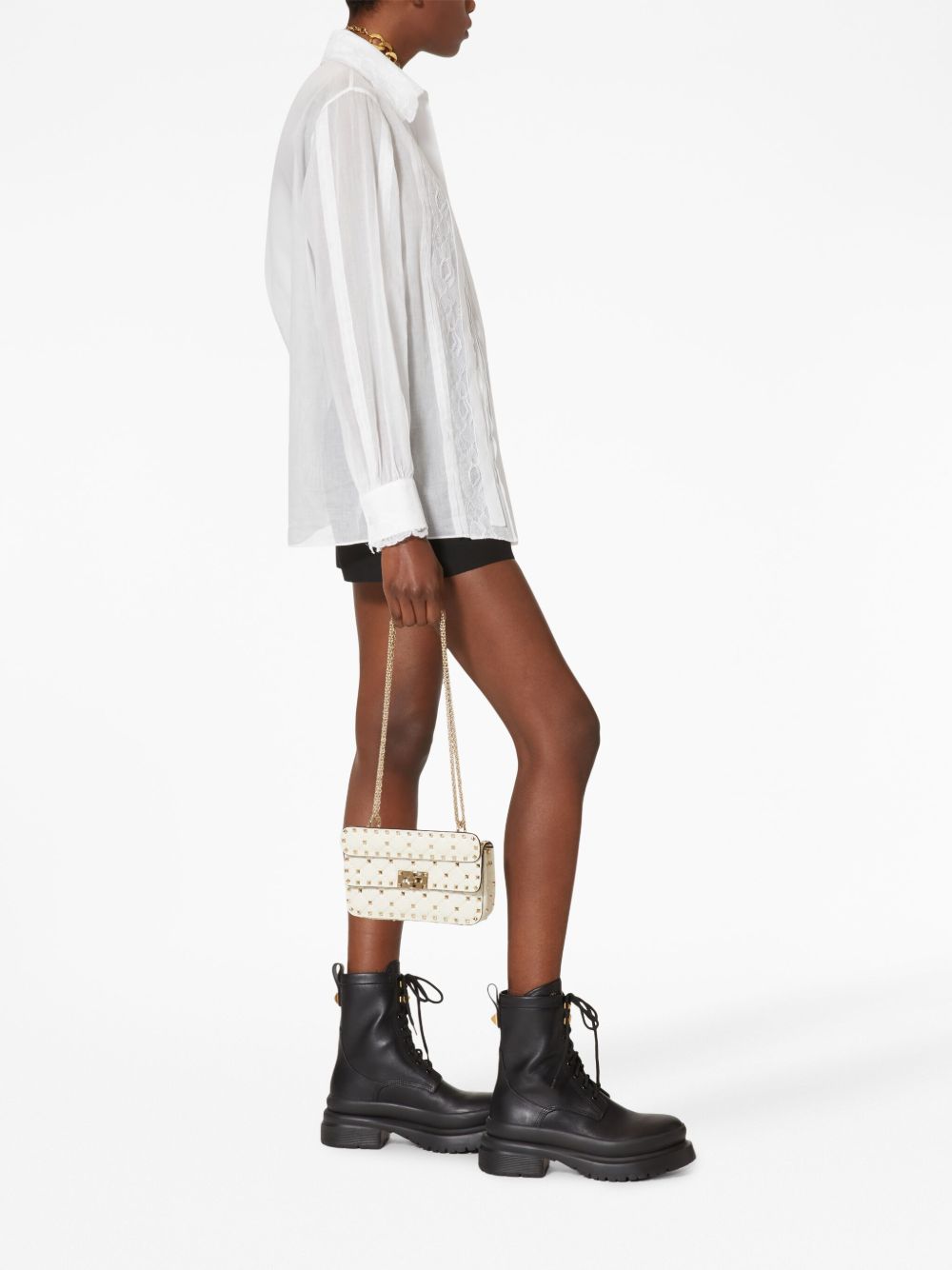 Valentino Garavani Women Rockstud Spike Small Leather Shoulder Bag VALENTINO GARAVANI