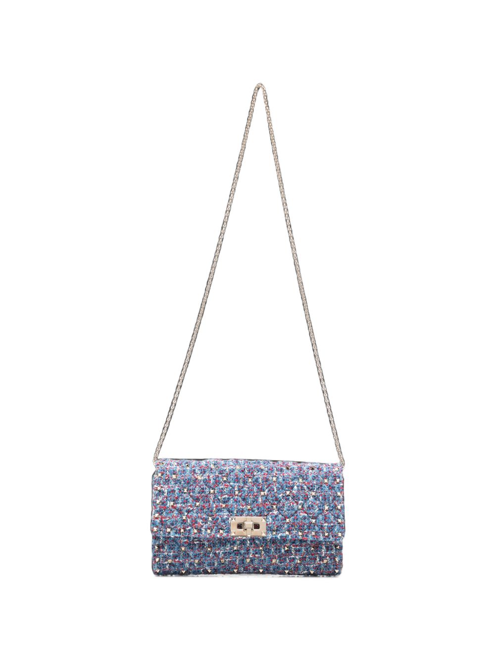 Valentino Garavani Women Rockstud Spike Tweed Shoulder Bag VALENTINO GARAVANI