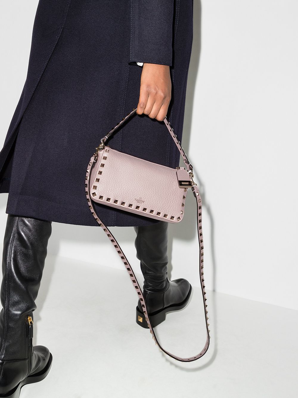 Valentino Garavani Women Rockstud Small Leather Shoulder Bag VALENTINO GARAVANI