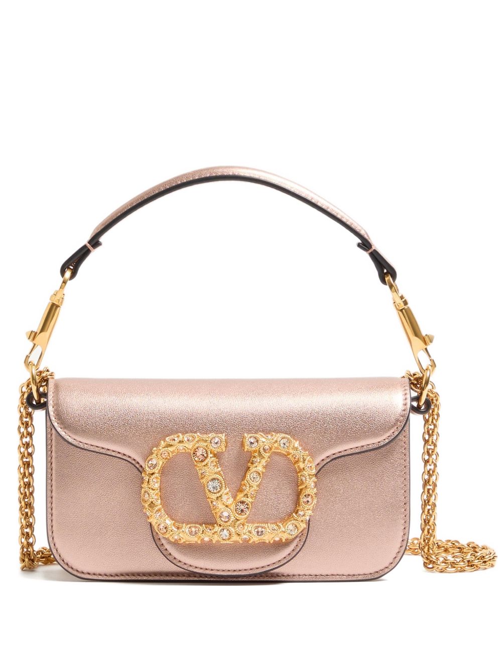 Valentino Garavani Women Locò Small Leather Shoulder Bag VALENTINO GARAVANI