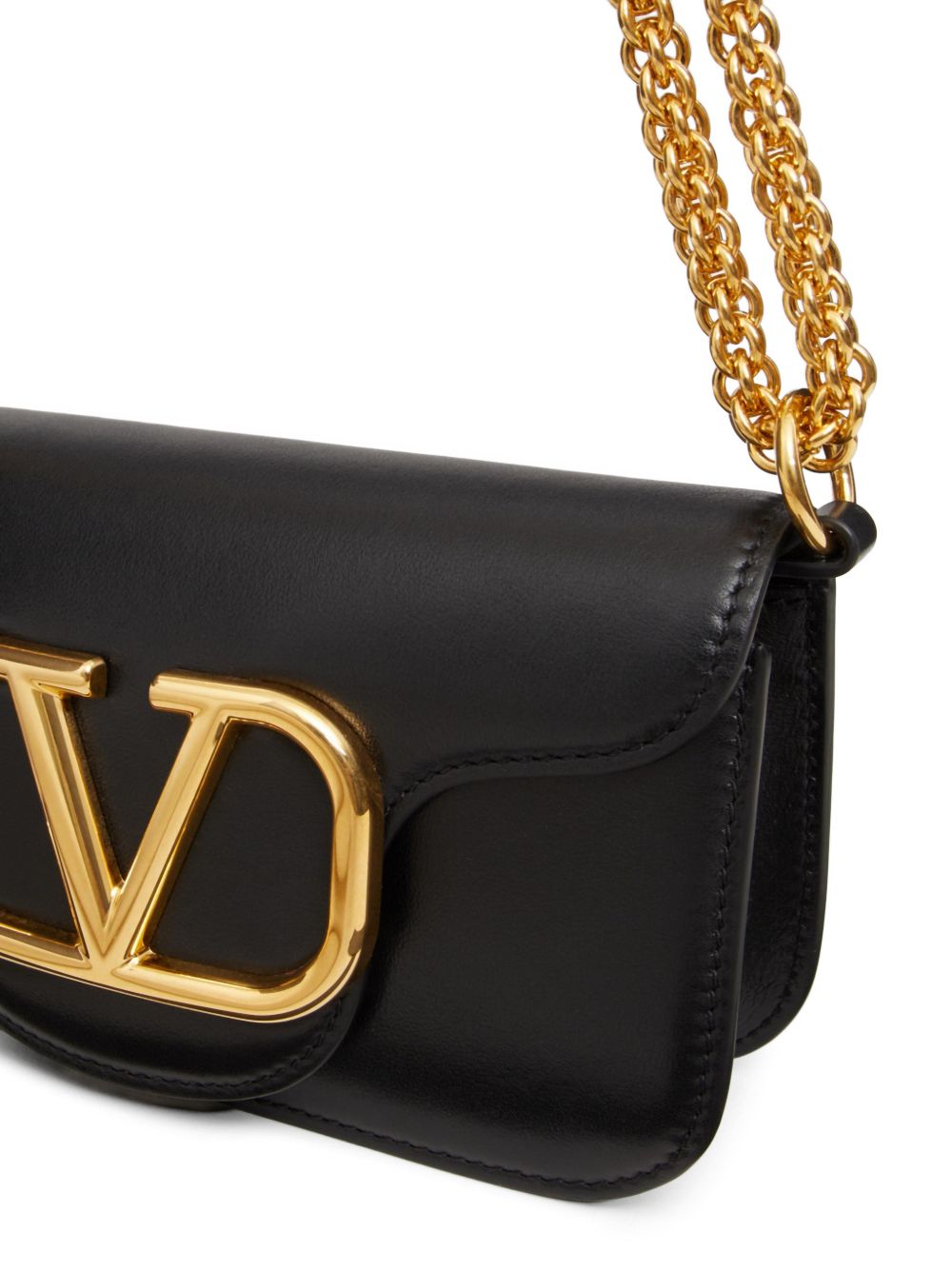 Valentino Garavani Women Locò Small Leather Shoulder Bag VALENTINO GARAVANI