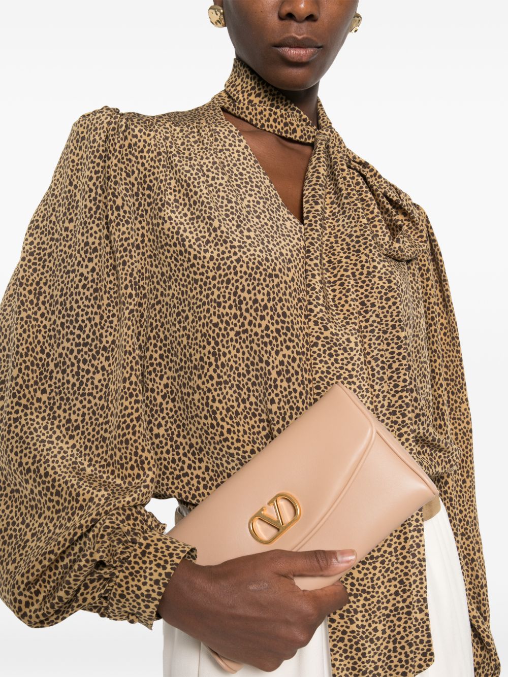 Valentino Garavani Women Devain Small Leather Shoulder Bag VALENTINO GARAVANI