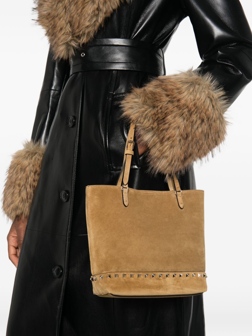 Valentino Garavani Women Rockstud Small Leather Tote Bag VALENTINO GARAVANI