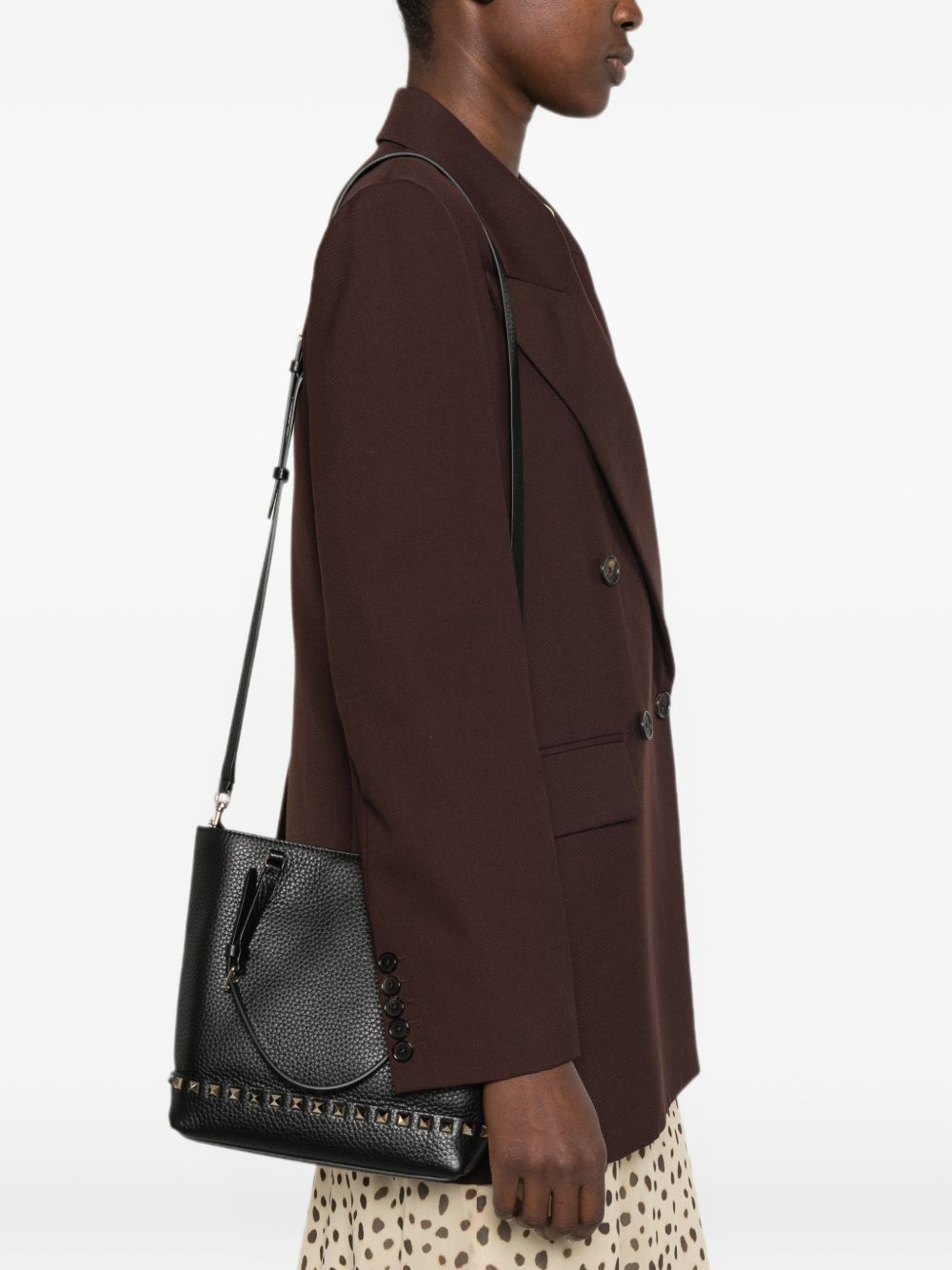 Valentino Garavani Women Rockstud Small Leather Tote VALENTINO GARAVANI