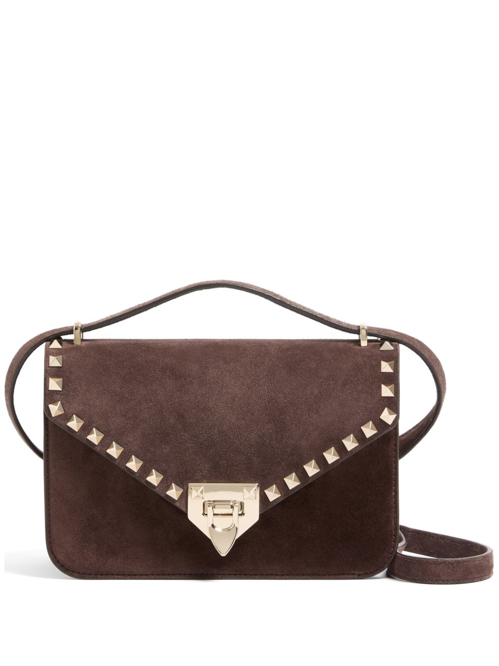 Valentino Garavani Women Rockstud Suede Leather Shoulder Bag VALENTINO GARAVANI