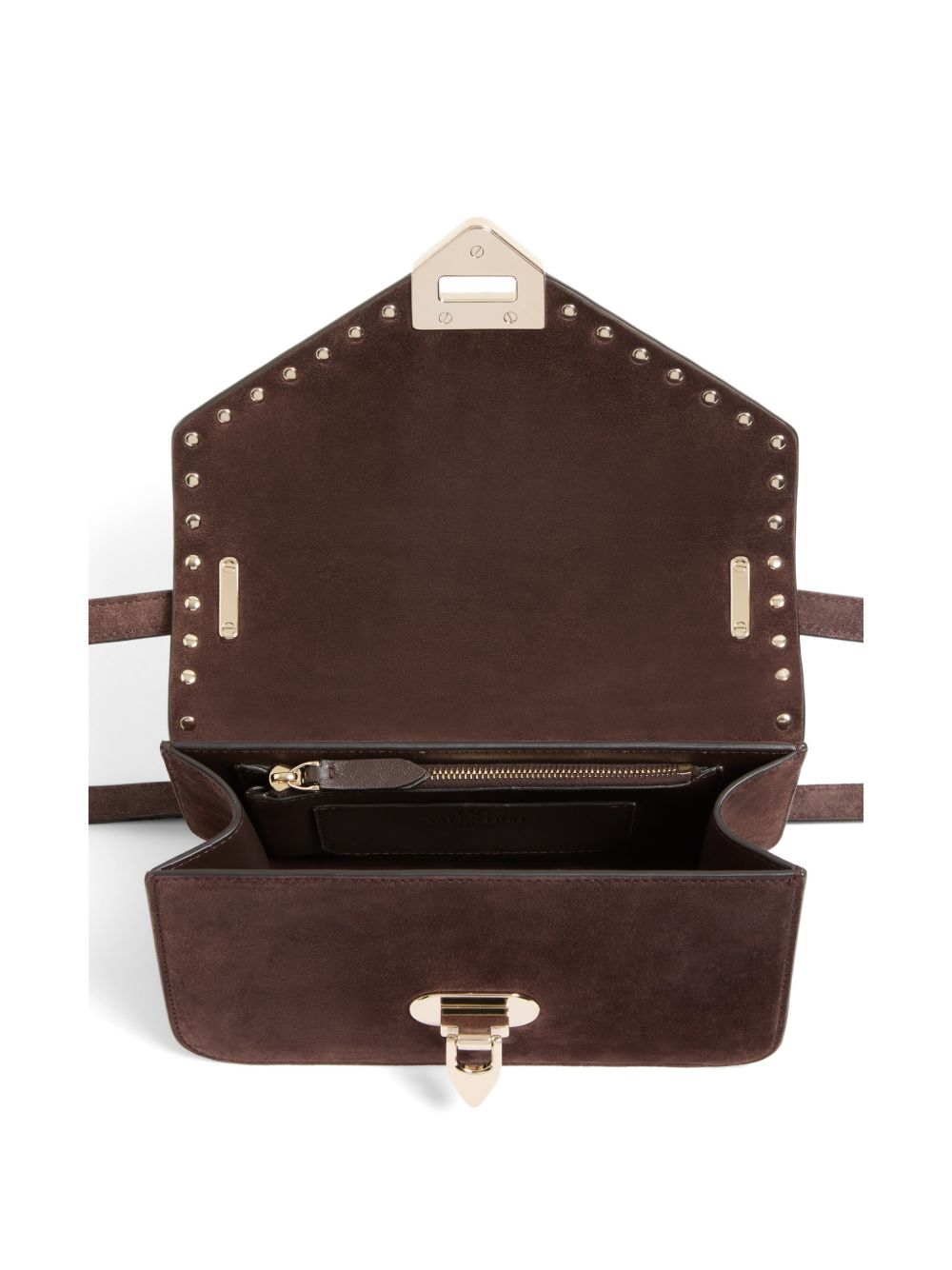 Valentino Garavani Women Rockstud Suede Leather Shoulder Bag VALENTINO GARAVANI