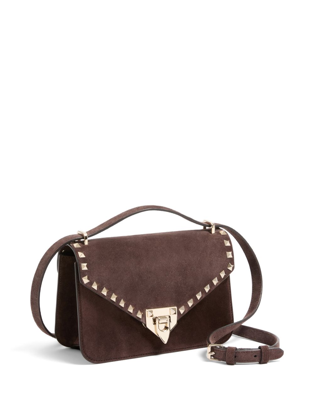 Valentino Garavani Women Rockstud Suede Leather Shoulder Bag VALENTINO GARAVANI