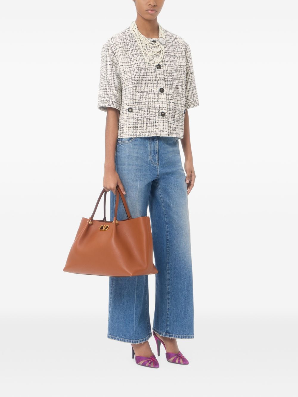 Valentino Garavani Women Vlogo Signature Large Leather Tote VALENTINO GARAVANI