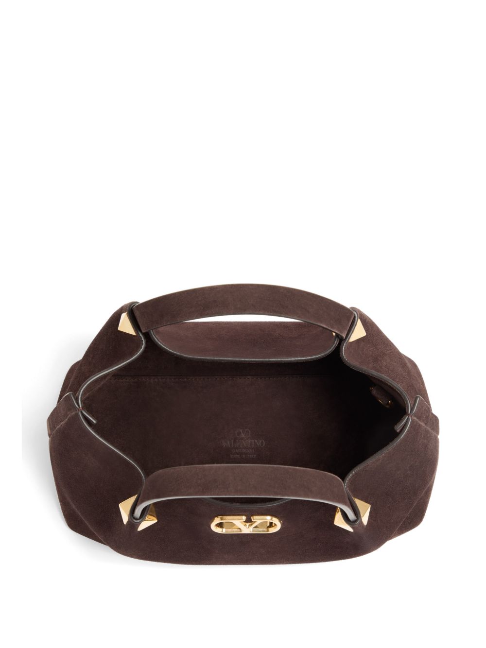 Valentino Garavani Women Vlogo Signature Small Suede Leather Tote VALENTINO GARAVANI