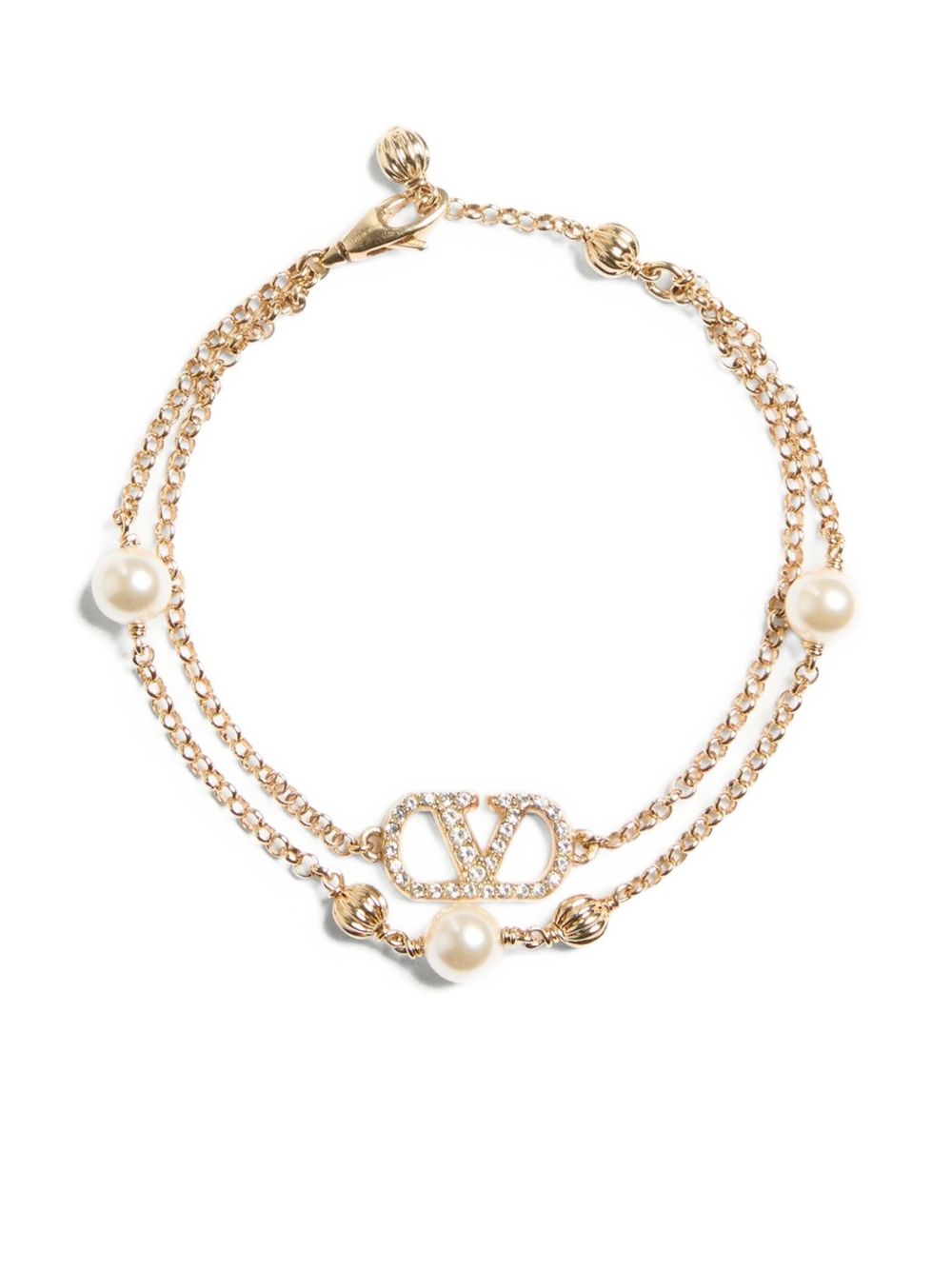 Valentino Garavani Women Vlogo Signature Pearl Bracelet VALENTINO GARAVANI