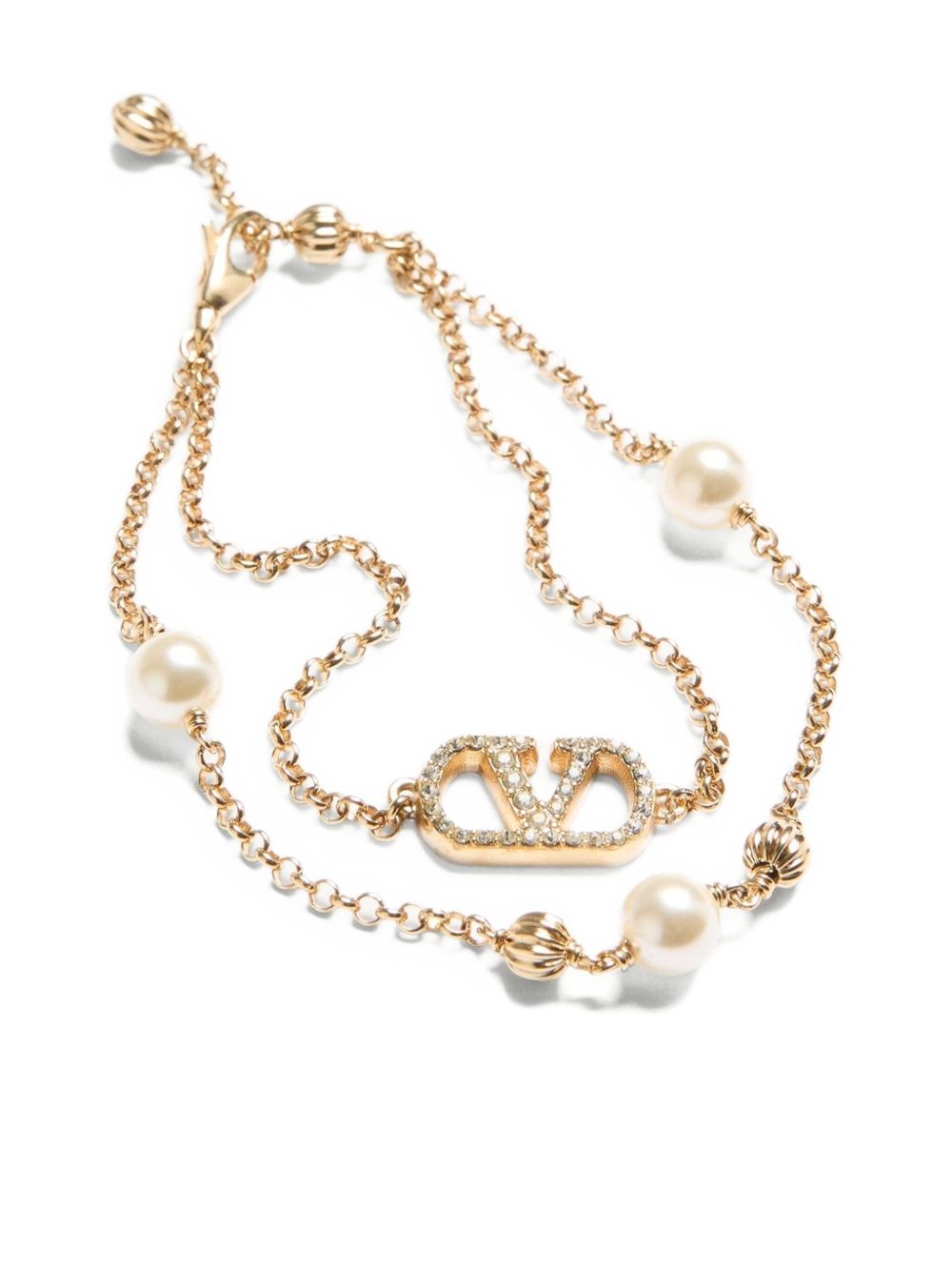 Valentino Garavani Women Vlogo Signature Pearl Bracelet VALENTINO GARAVANI