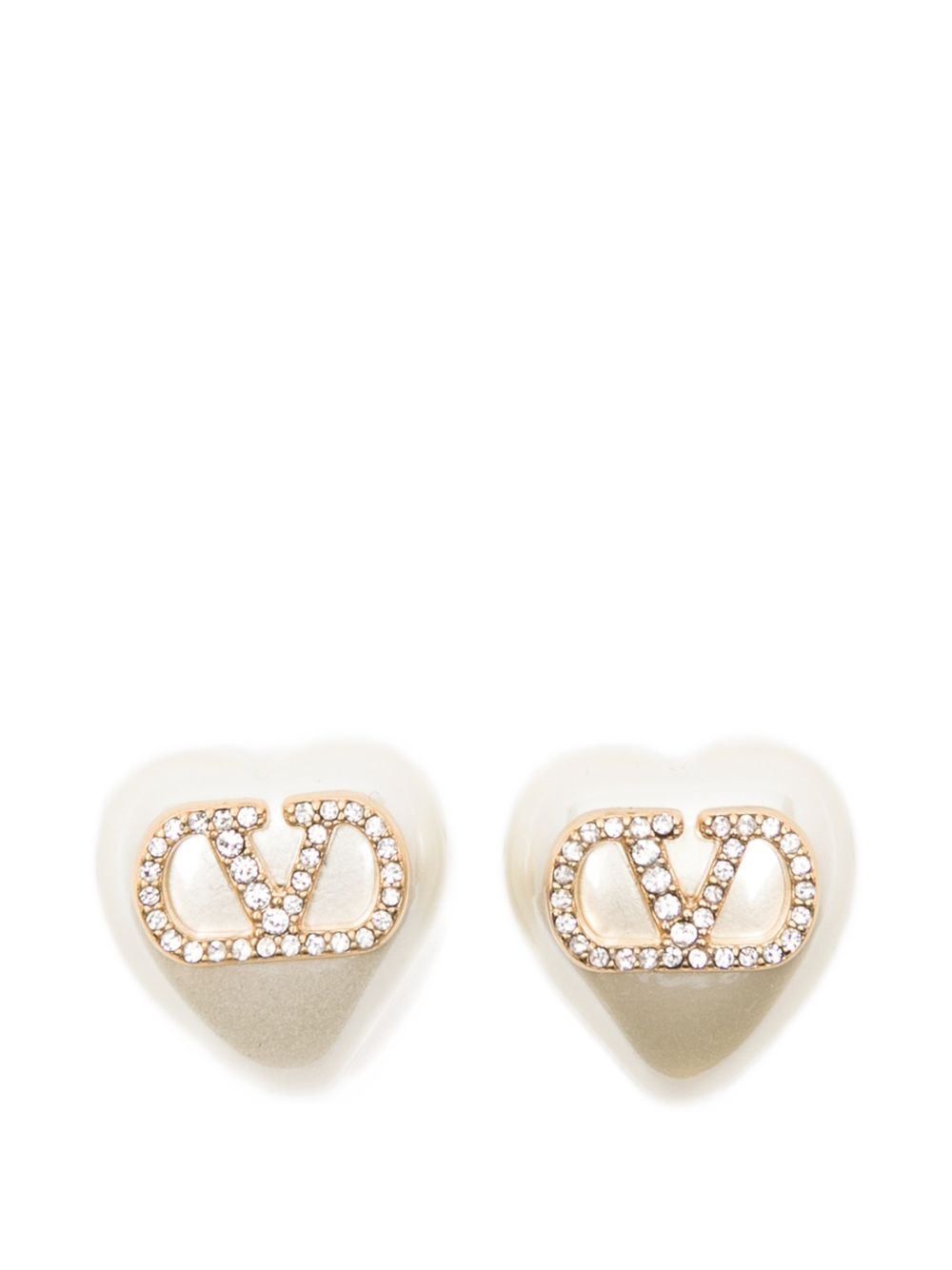 Valentino Garavani Women Vlogo Signature Strass Pearl Earrings