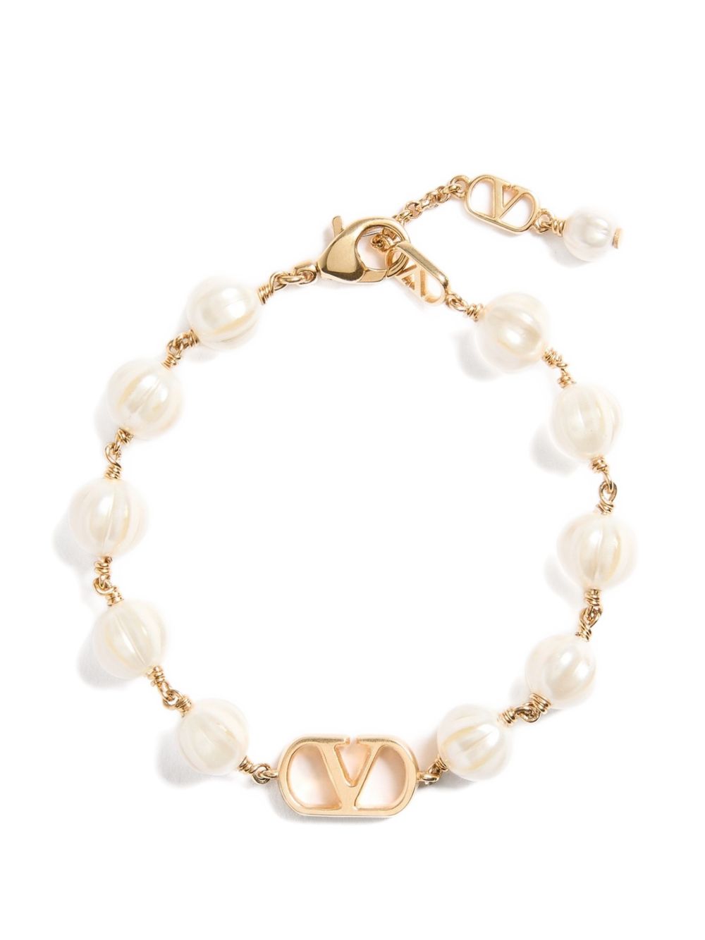 Valentino Garavani Women Vlogo Signature Pearl Bracelet VALENTINO GARAVANI