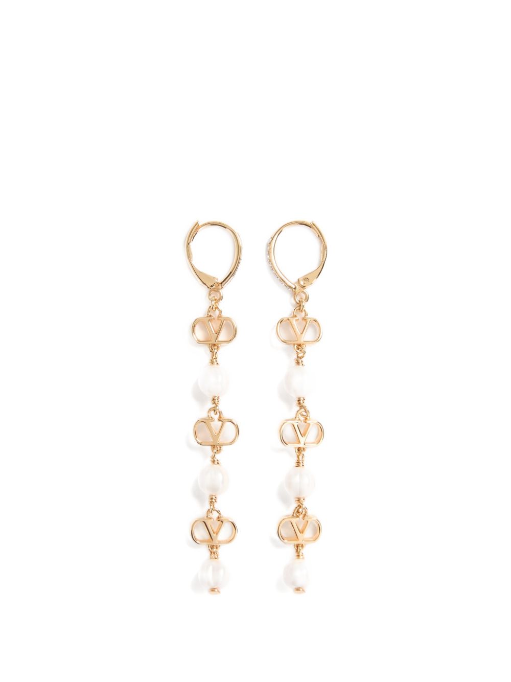 Valentino Garavani Women Vlogo Signature Pearl Earrings VALENTINO GARAVANI