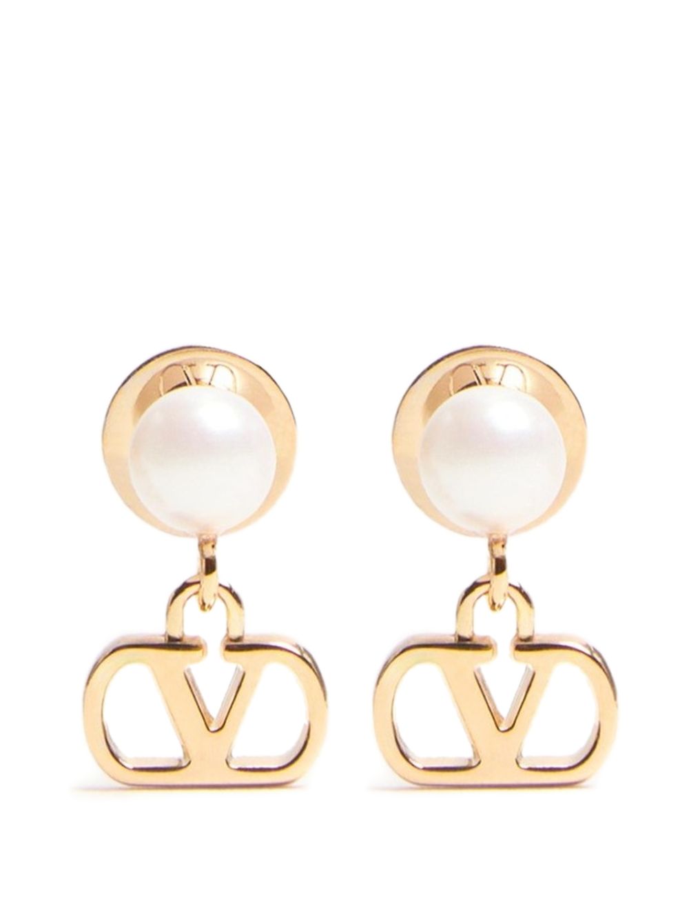 Valentino Garavani Women Vlogo Signature Pearl Earrings VALENTINO GARAVANI