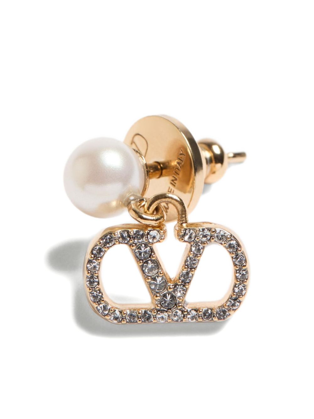 Valentino Garavani Women Vlogo Signature Strass Pearl Earrings VALENTINO GARAVANI
