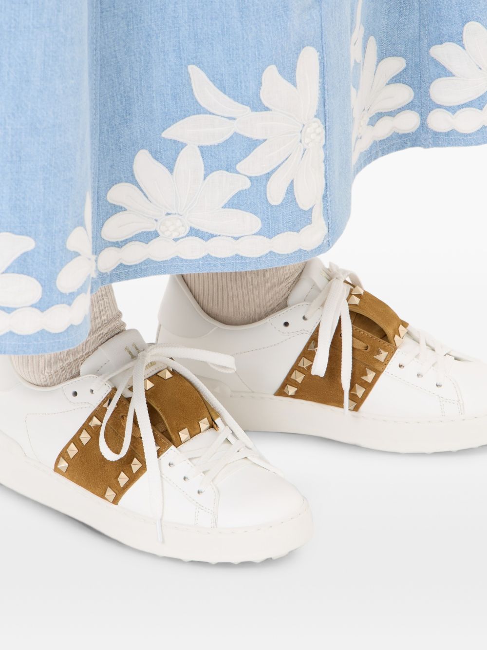 Valentino Garavani Women Rockstud Untitled Leather Sneakers VALENTINO GARAVANI