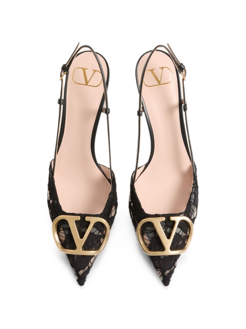 Valentino Garavani Women Vlogo Signature Lace Pumps VALENTINO GARAVANI