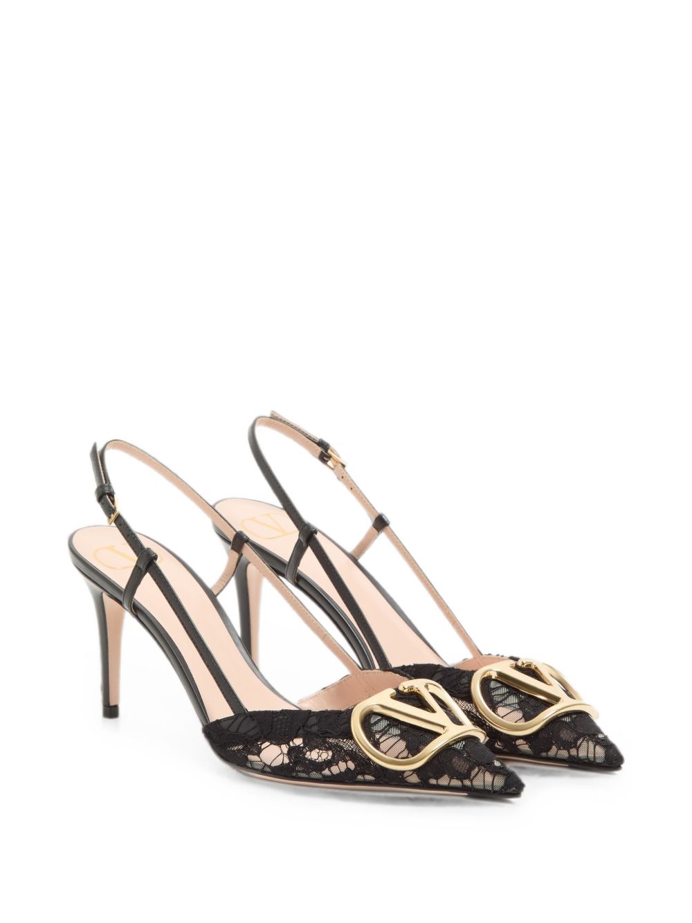Valentino Garavani Women Vlogo Signature Lace Pumps VALENTINO GARAVANI