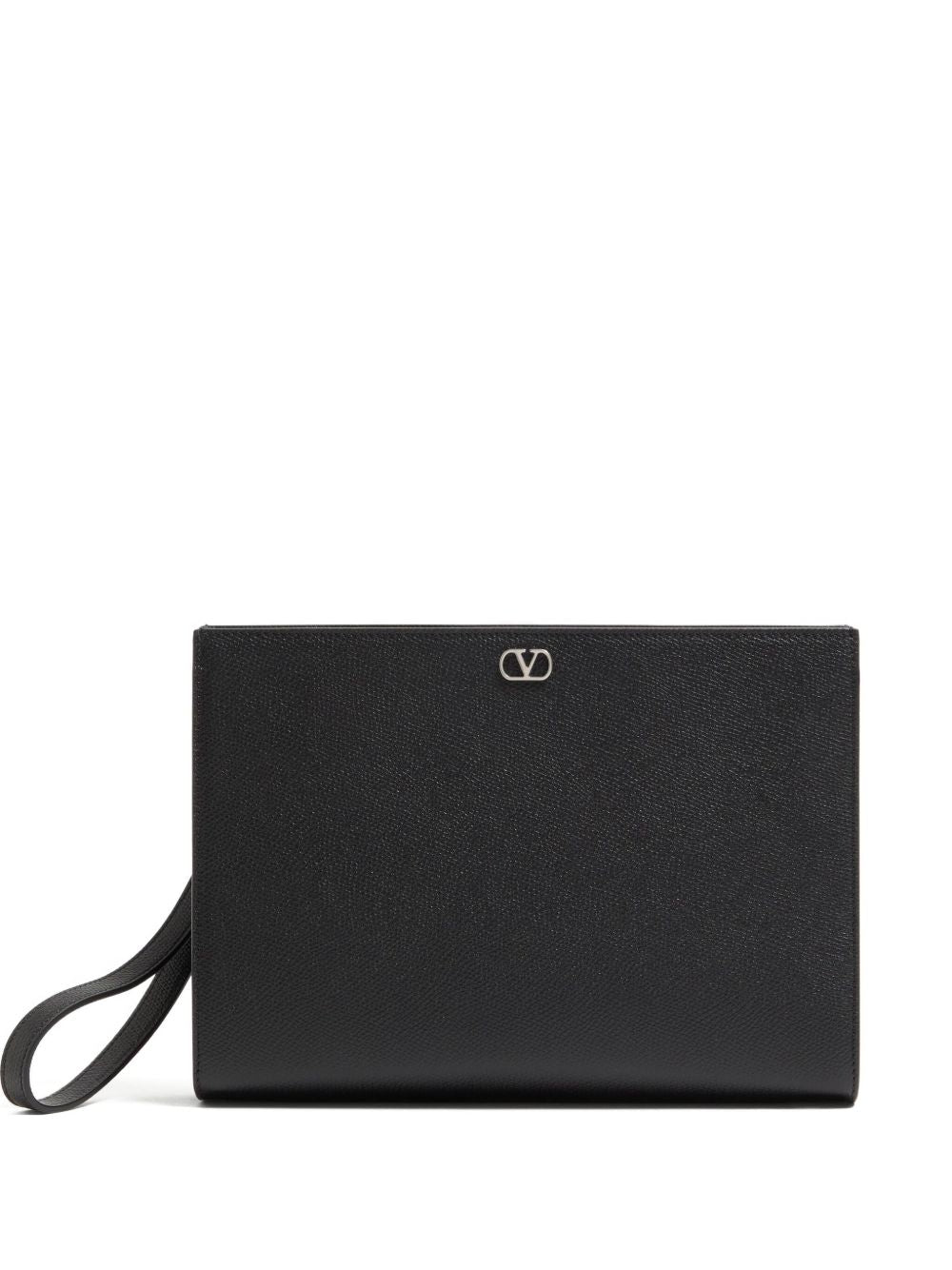 Valentino Garavani Men Vlogo Signature Leather Pouch