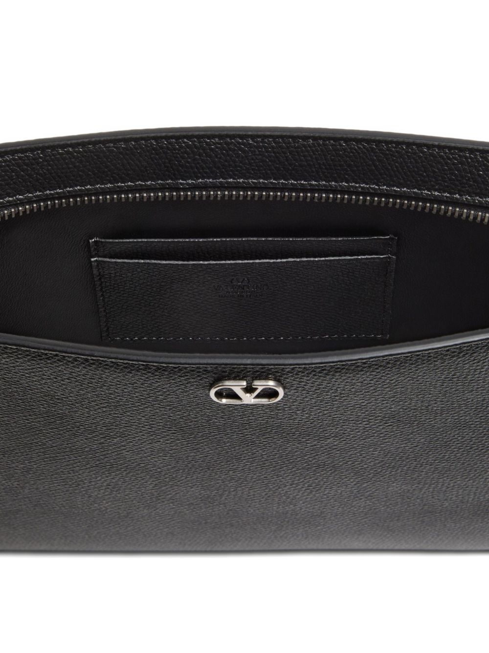 Valentino Garavani Men Vlogo Signature Leather Pouch