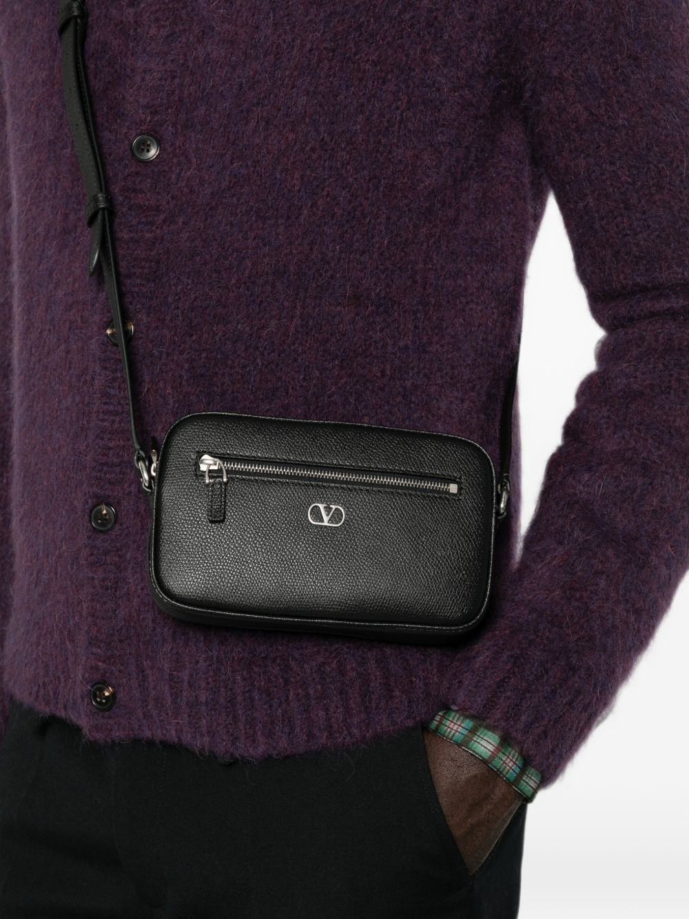 Valentino Garavani Men Vlogo Signature Leather Mini Bag VALENTINO GARAVANI