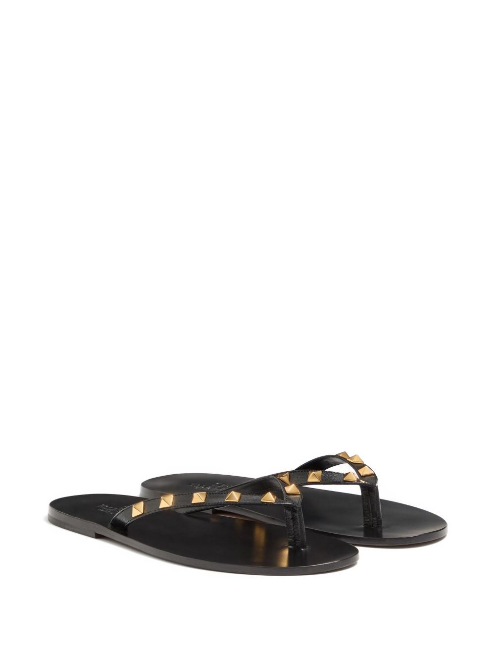 Valentino Garavani Men Rockstud Leather Thong Sandals VALENTINO GARAVANI