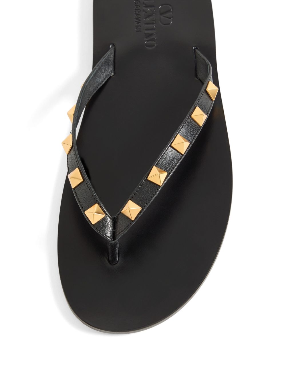Valentino Garavani Men Rockstud Leather Thong Sandals VALENTINO GARAVANI