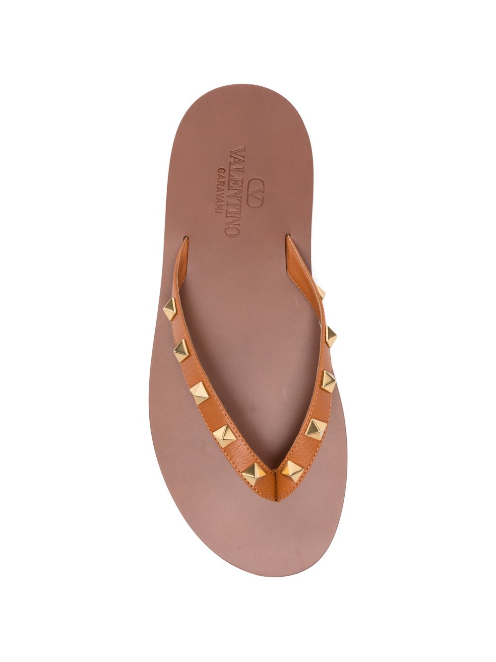 Valentino Garavani Men Rockstud Leather Thong Sandals VALENTINO GARAVANI