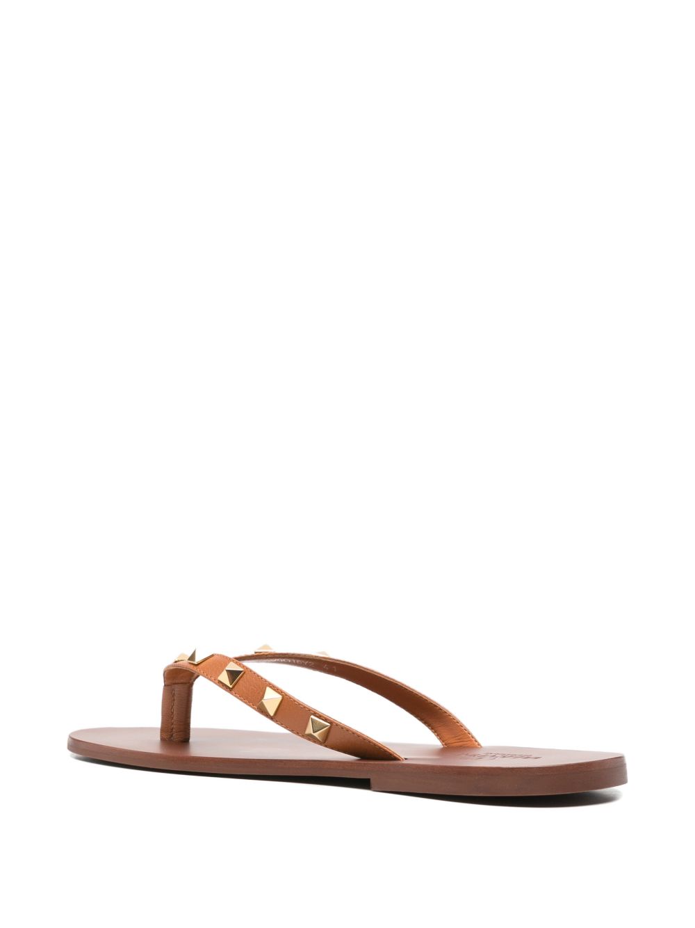 Valentino Garavani Men Rockstud Leather Thong Sandals VALENTINO GARAVANI