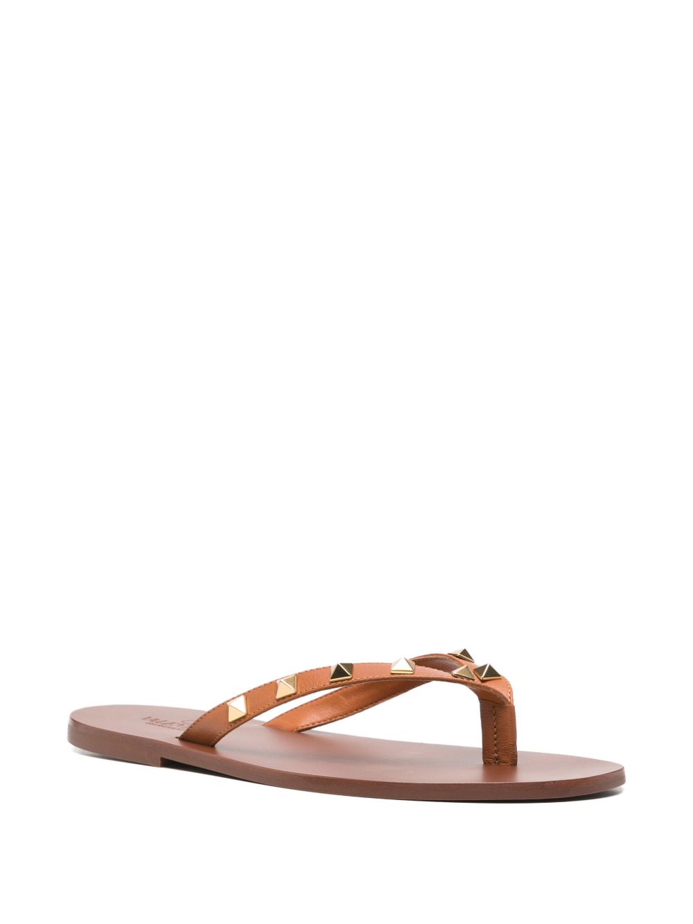Valentino Garavani Men Rockstud Leather Thong Sandals VALENTINO GARAVANI