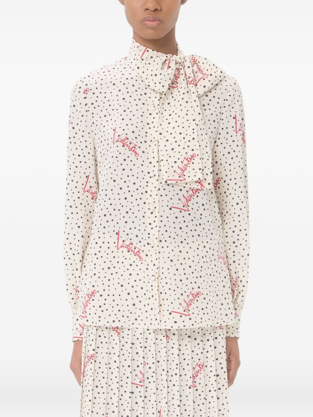 Valentino Women Printed Silk Shirt VALENTINO