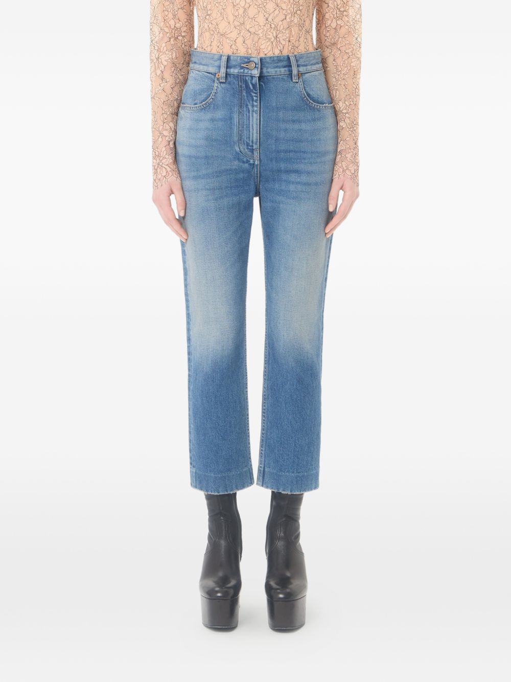 Valentino Women Denim Cotton Jeans VALENTINO