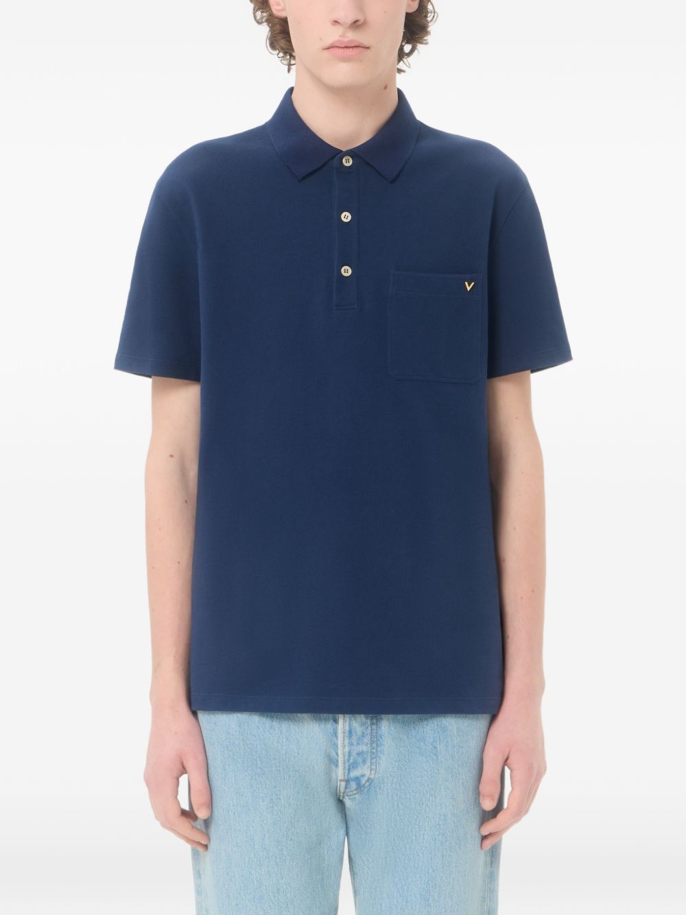 Valentino Men Vgold Cotton Polo Shirt VALENTINO