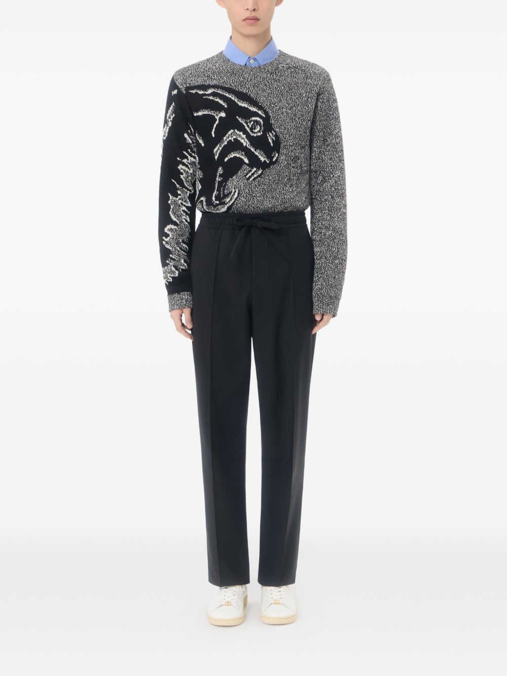 Valentino Men Vlogo Wool Trousers VALENTINO