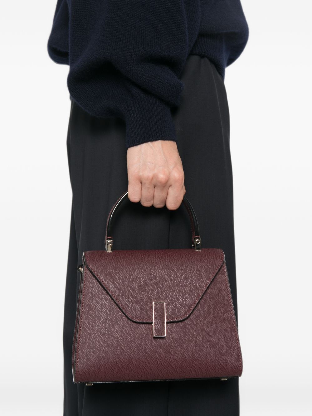 Valextra Women Iside Mini Leather Handbag