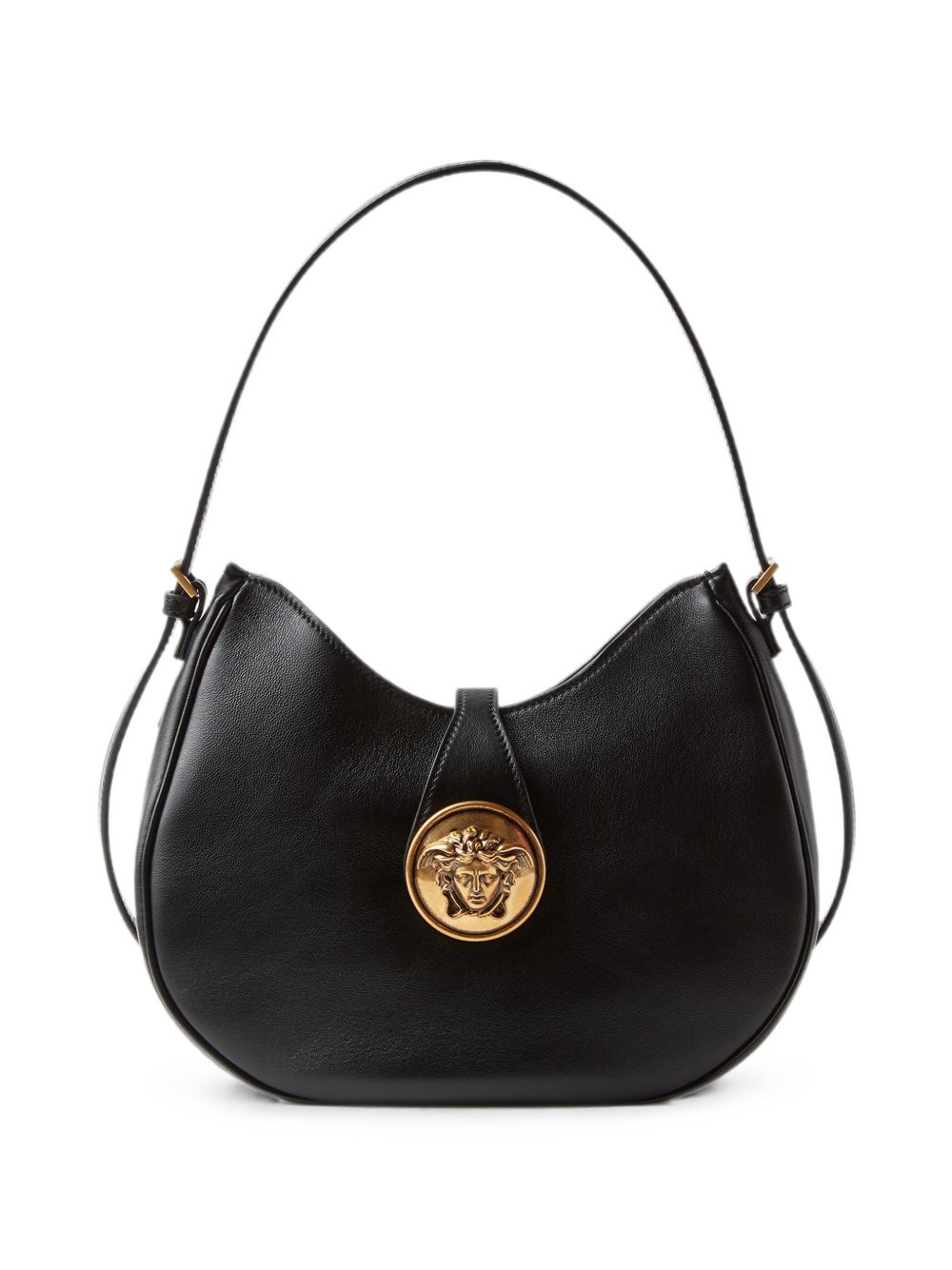 Versace Women Emblème Leather Hobo Bag VERSACE