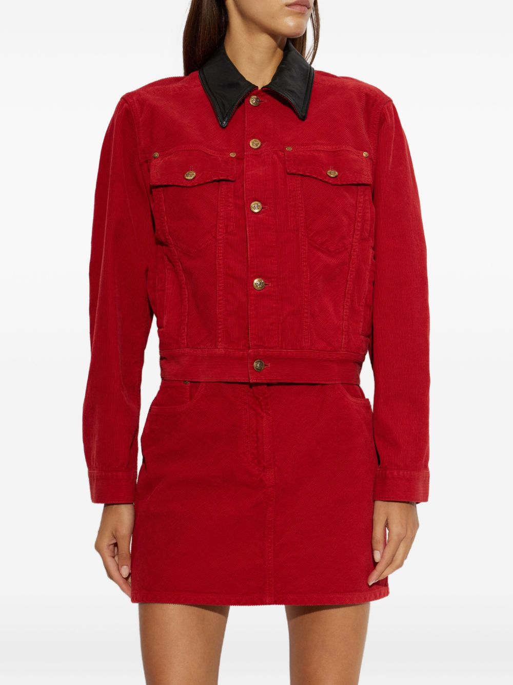 Versace Women Velvet Denim Jacket VERSACE
