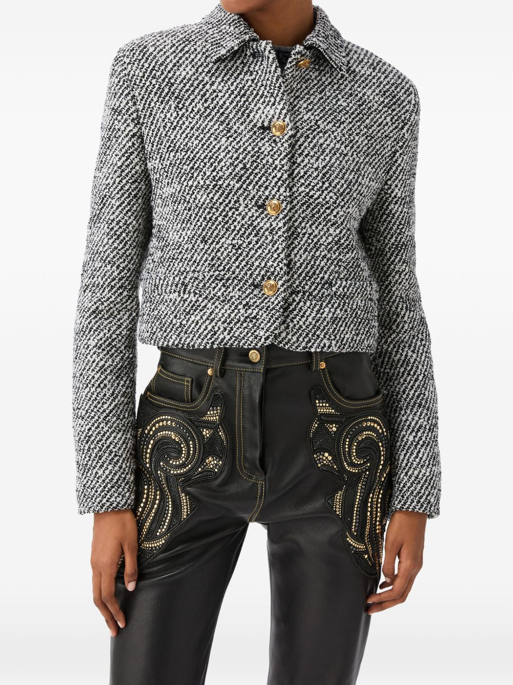 Versace Women Bouclé Wool Jacket VERSACE