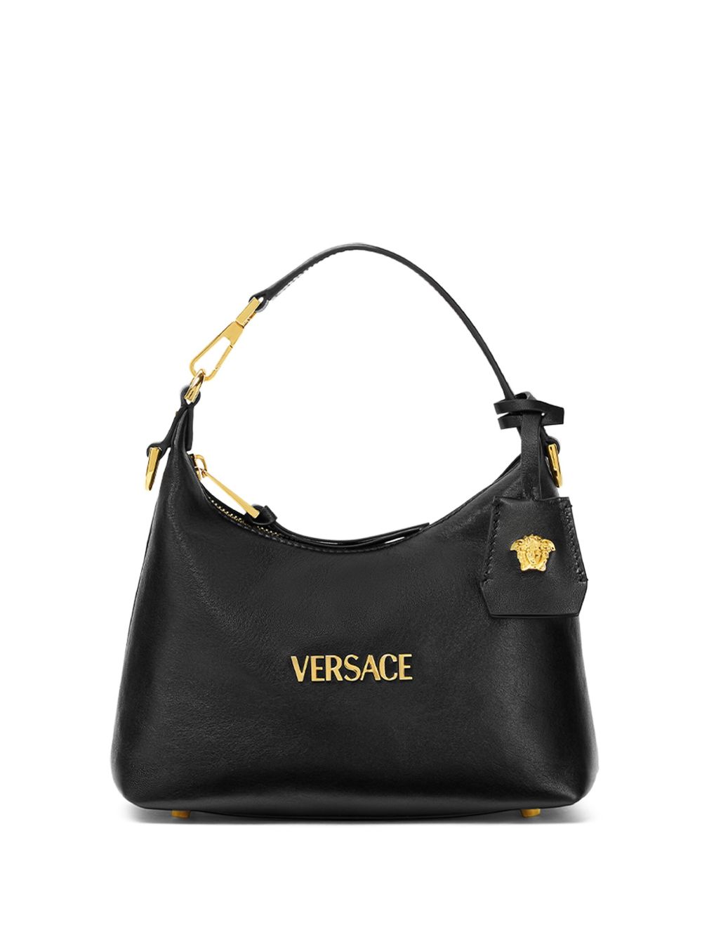 Versace Women Versace Tag Leather Hobo Bag VERSACE